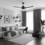 Amelia Ceiling Fan — Sculpted ABS Blades, DC Motor, 42-52 Inch