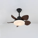 Amelia Designer Ceiling Fan Light with LED – Walnut or Black