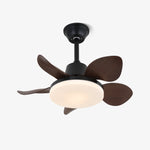 Amelia Designer Ceiling Fan Light with LED – Walnut or Black