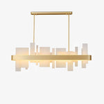 Amelie Brass and Acrylic LED Chandelier for Dining Room and Living Space