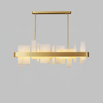 Amelie Brass and Acrylic LED Chandelier for Dining Room and Living Space