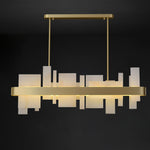 Amelie Brass and Acrylic LED Chandelier for Dining Room and Living Space