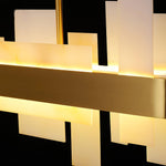 Amelie Brass and Acrylic LED Chandelier for Dining Room and Living Space