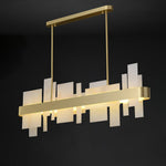 Amelie Brass and Acrylic LED Chandelier for Dining Room and Living Space