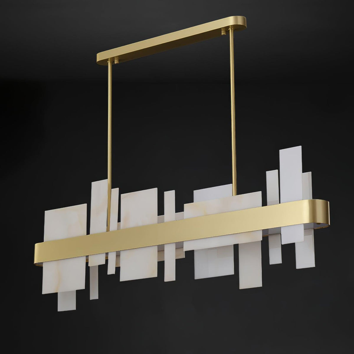 Amelie Brass and Acrylic LED Chandelier for Dining Room and Living Space