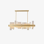 Amelie Brass and Acrylic LED Chandelier for Dining Room and Living Space
