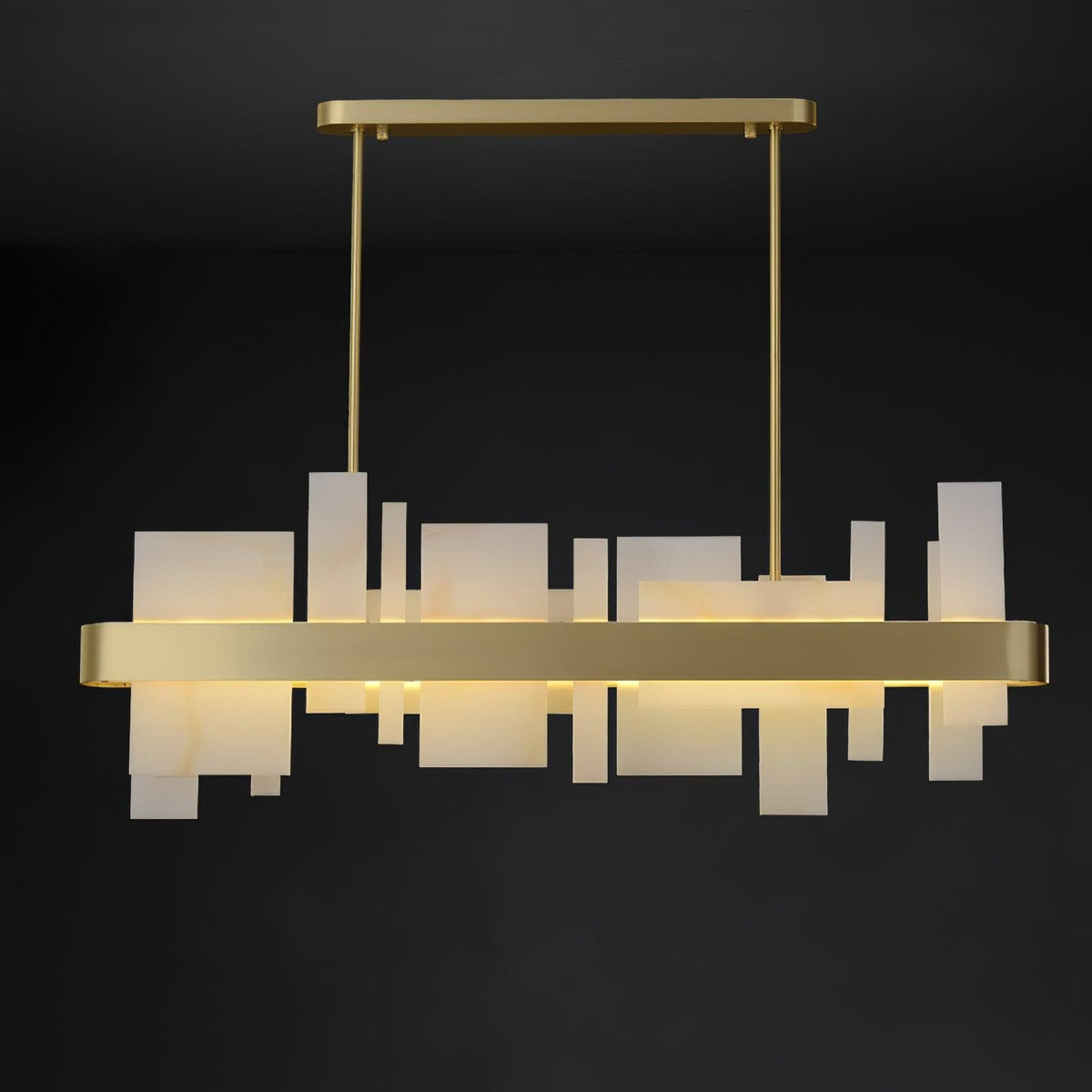 Amelie Brass and Acrylic LED Chandelier for Dining Room and Living Space