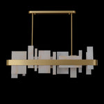 Amelie Brass and Acrylic LED Chandelier for Dining Room and Living Space