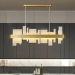 Amelie Brass and Acrylic LED Chandelier for Dining Room and Living Space