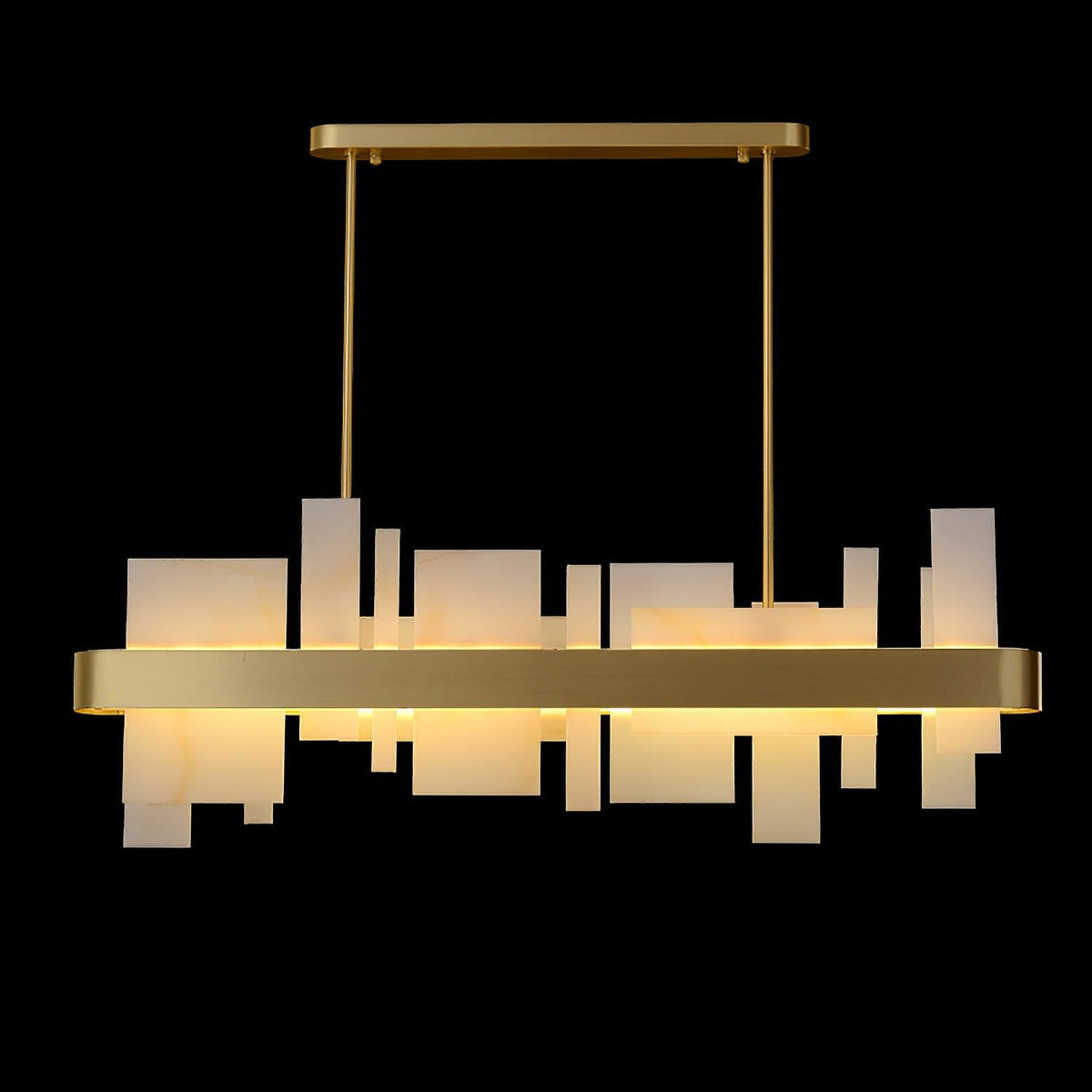 Amelie Brass and Acrylic LED Chandelier for Dining Room and Living Space