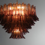 Amethyst Bloom Chandelier — Handcrafted Glass Petal Chandelier in Gold or Nickel