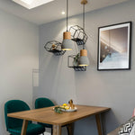 Andenon Cement Pendant Light – Modern Minimalist Wood & Concrete Hanging Lamp