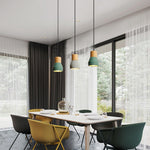 Andenon Cement Pendant Light – Modern Minimalist Wood & Concrete Hanging Lamp