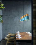 Andenon Cement Pendant Light – Modern Minimalist Wood & Concrete Hanging Lamp