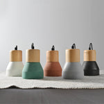 Andenon Cement Pendant Light – Modern Minimalist Wood & Concrete Hanging Lamp