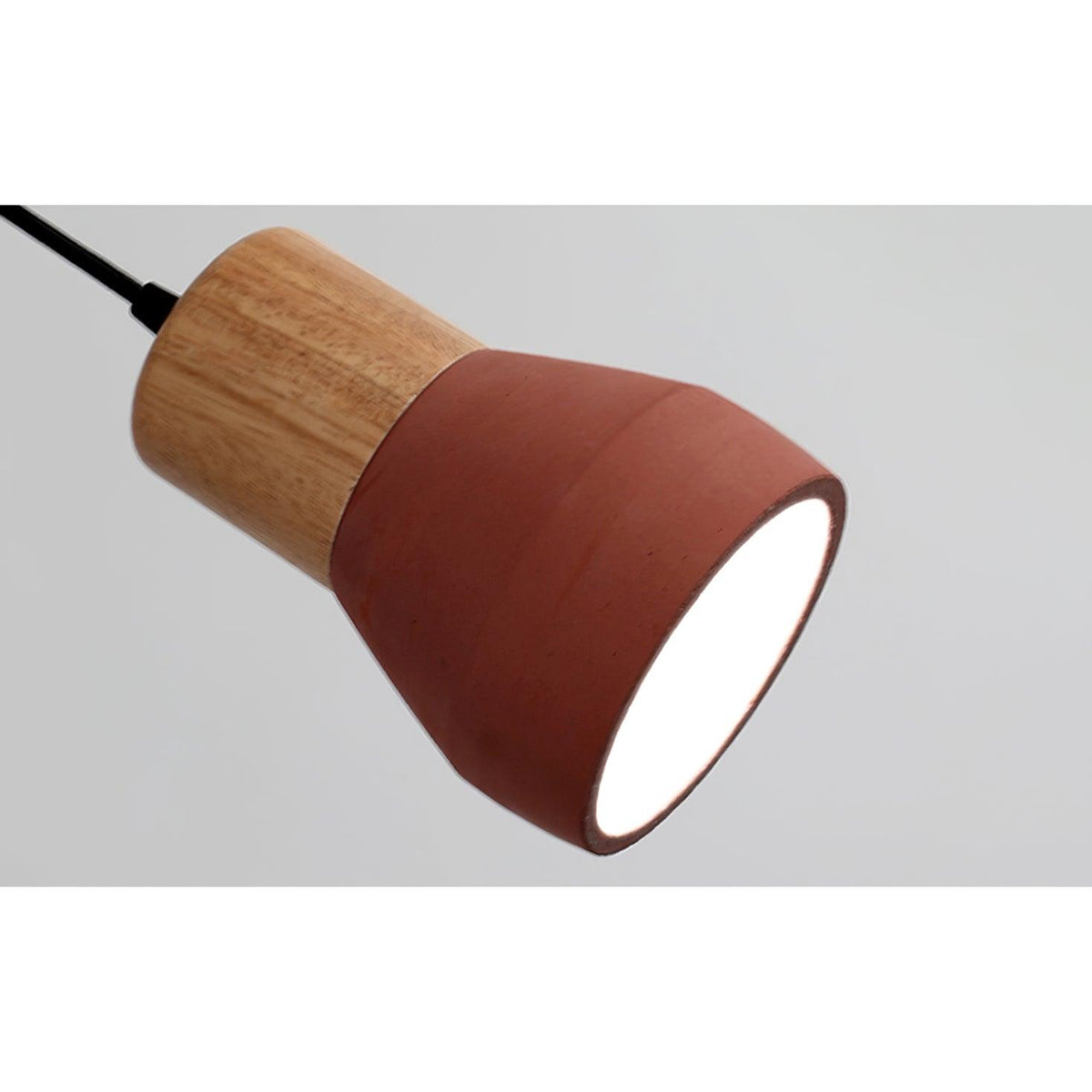 Andenon Cement Pendant Light – Modern Minimalist Wood & Concrete Hanging Lamp