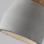 Andenon Cement Pendant Light – Modern Minimalist Wood & Concrete Hanging Lamp