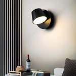 Lumina 360° Adjustable Plug-In LED Wall Sconce in Black or White