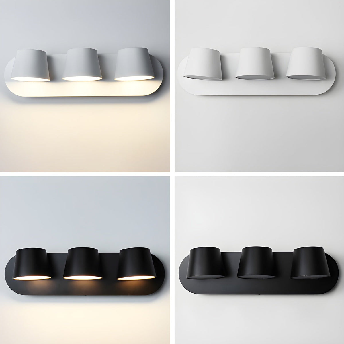 Lumina 360° Adjustable Plug-In LED Wall Sconce in Black or White
