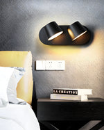Lumina 360° Adjustable Plug-In LED Wall Sconce in Black or White