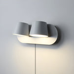 Lumina 360° Adjustable Plug-In LED Wall Sconce in Black or White