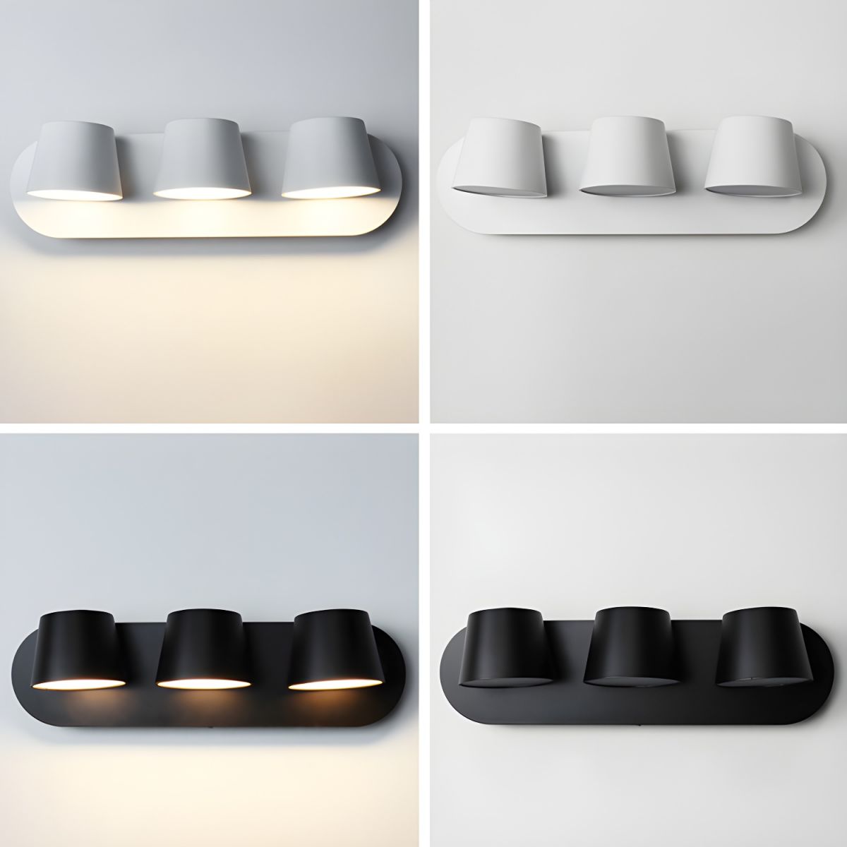 Lumina 360° Adjustable Plug-In LED Wall Sconce in Black or White