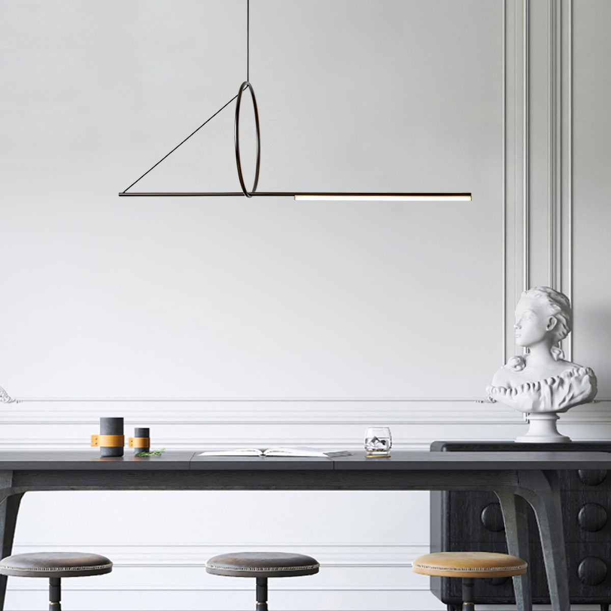 Angled Linear Pendant Light