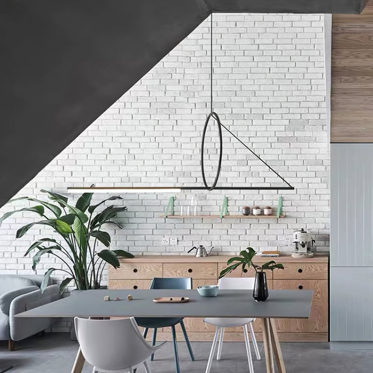 Angled Linear Pendant Light