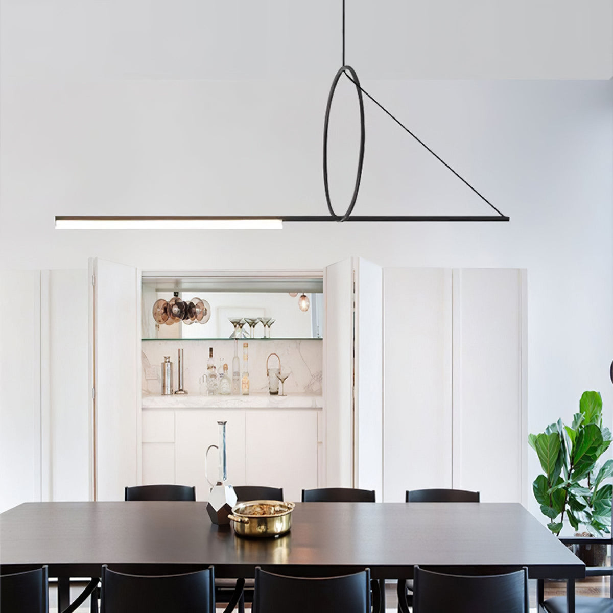 Angled Linear Pendant Light
