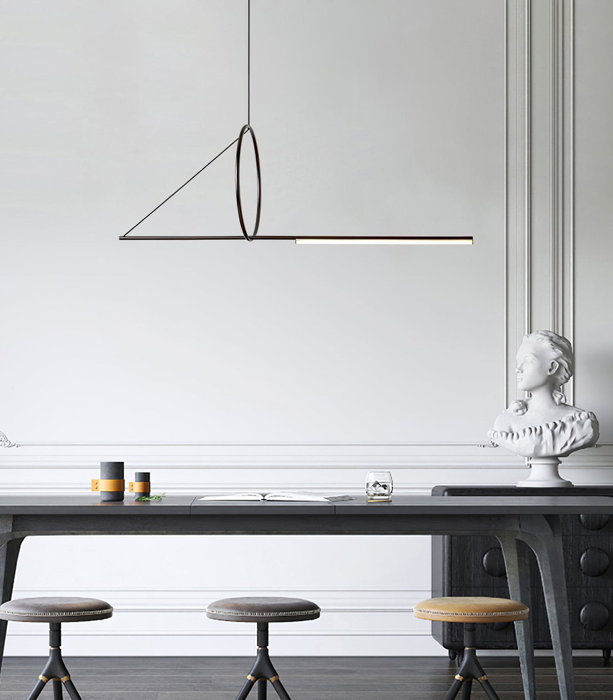 Angled Linear Pendant Light