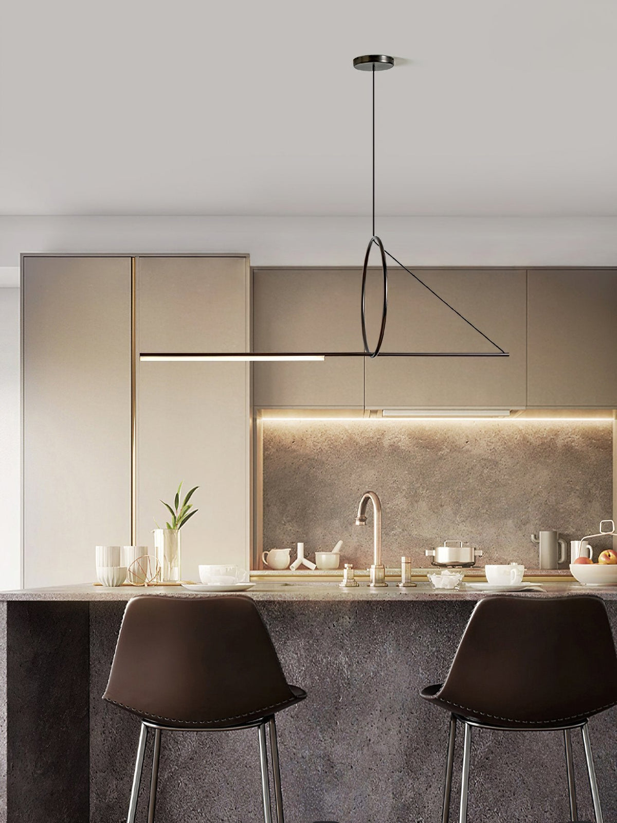 Angled Linear Pendant Light