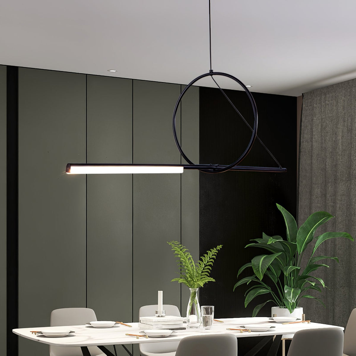 Angled Linear Pendant Light