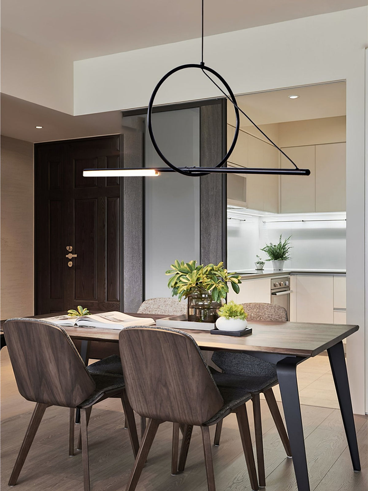 Angled Linear Pendant Light