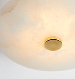 Ankeny Alabaster Wall Sconce in Brass or Black – Hand-Carved Stone LED Wall Light