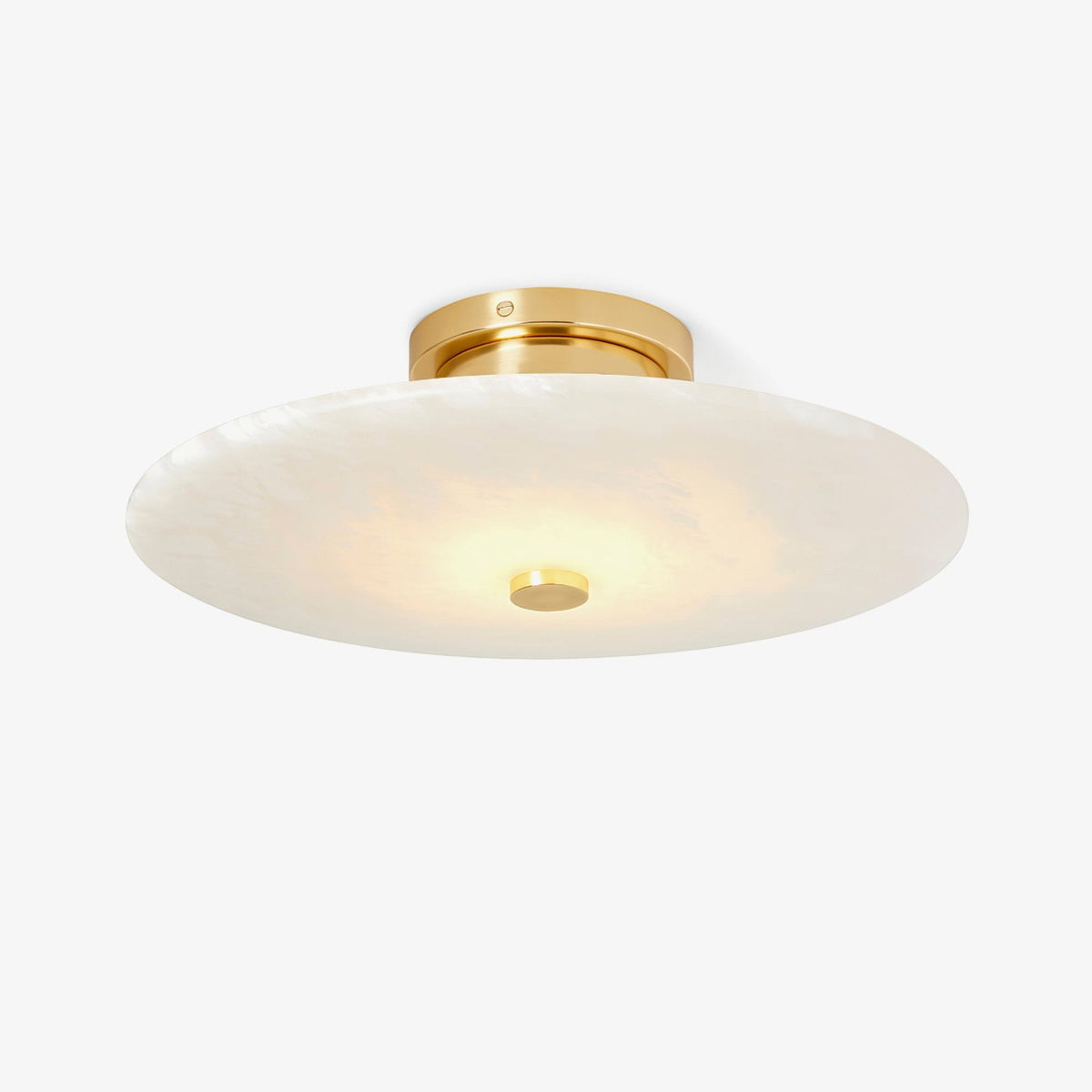Ankeny Alabaster Wall Sconce in Brass or Black – Hand-Carved Stone LED Wall Light