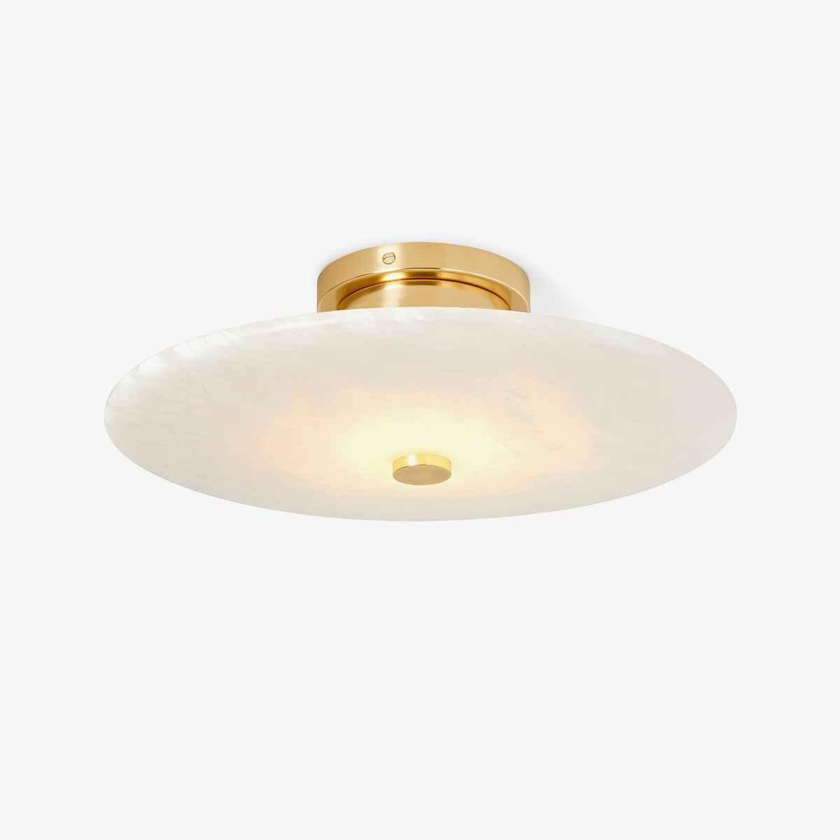 Ankeny Alabaster Wall Sconce in Brass or Black – Hand-Carved Stone LED Wall Light