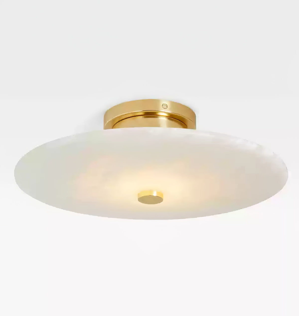 Ankeny Alabaster Wall Sconce in Brass or Black – Hand-Carved Stone LED Wall Light