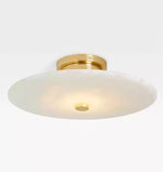 Ankeny Alabaster Wall Sconce in Brass or Black – Hand-Carved Stone LED Wall Light