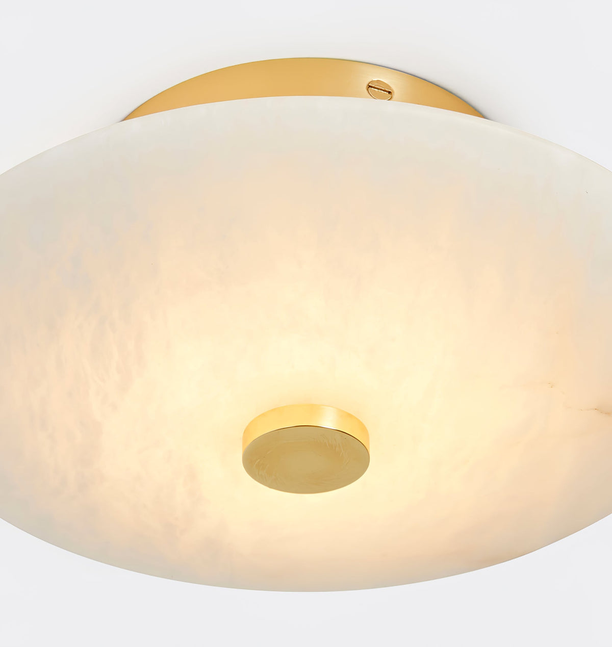 Ankeny Alabaster Wall Sconce in Brass or Black – Hand-Carved Stone LED Wall Light