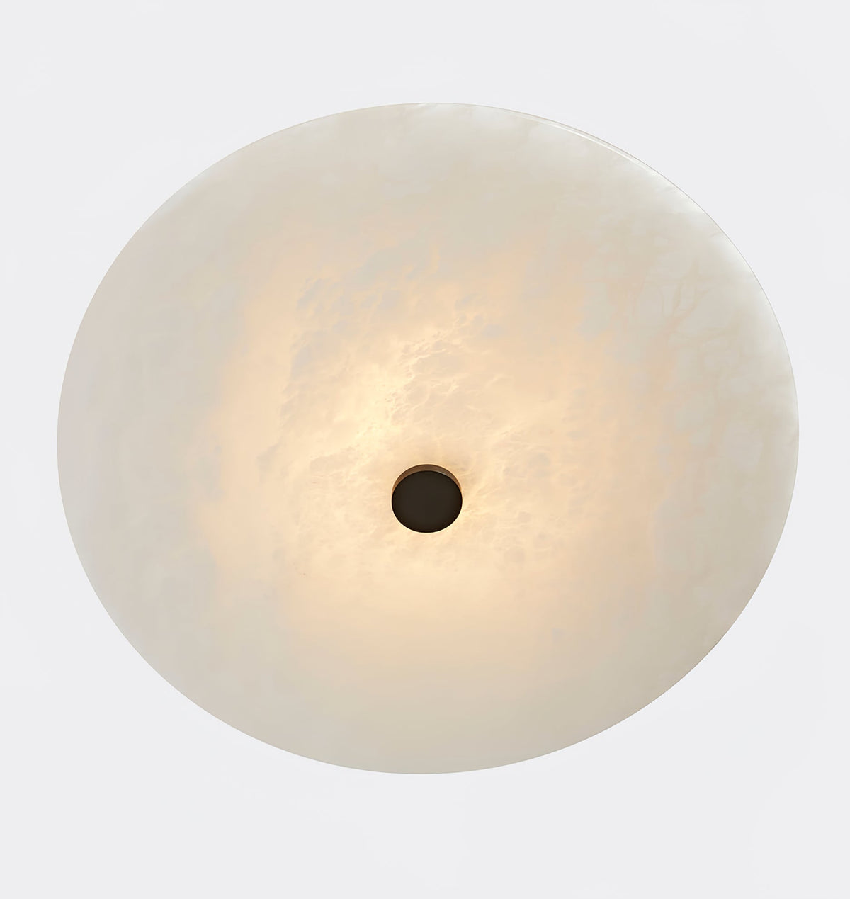 Ankeny Alabaster Wall Sconce in Brass or Black – Hand-Carved Stone LED Wall Light