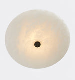 Ankeny Alabaster Wall Sconce in Brass or Black – Hand-Carved Stone LED Wall Light