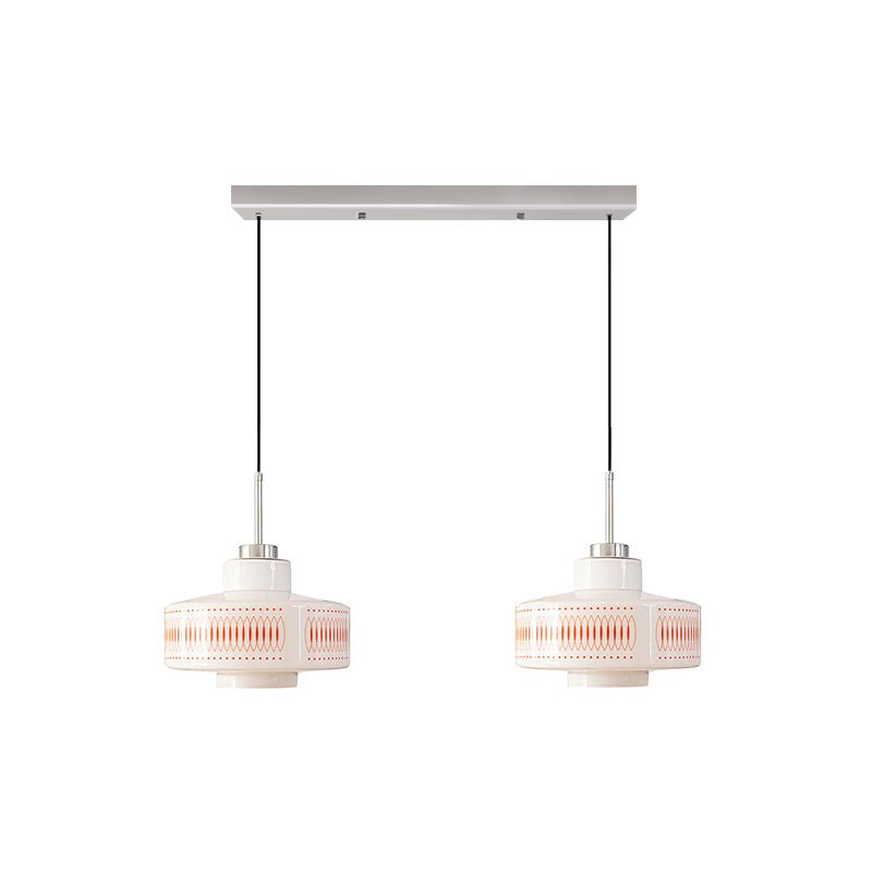 Anna Geometric Glass Pendant Light with Chrome Finish