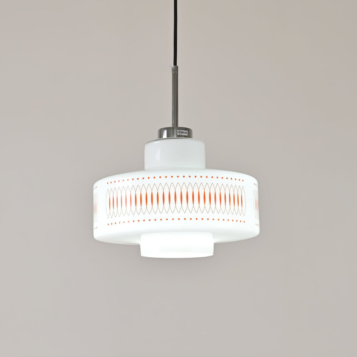 Anna Geometric Glass Pendant Light with Chrome Finish