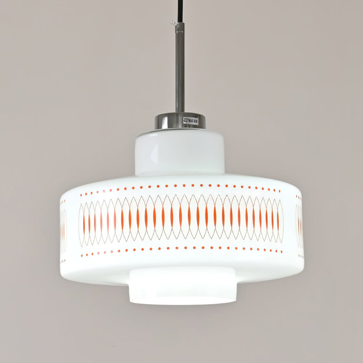 Anna Geometric Glass Pendant Light with Chrome Finish