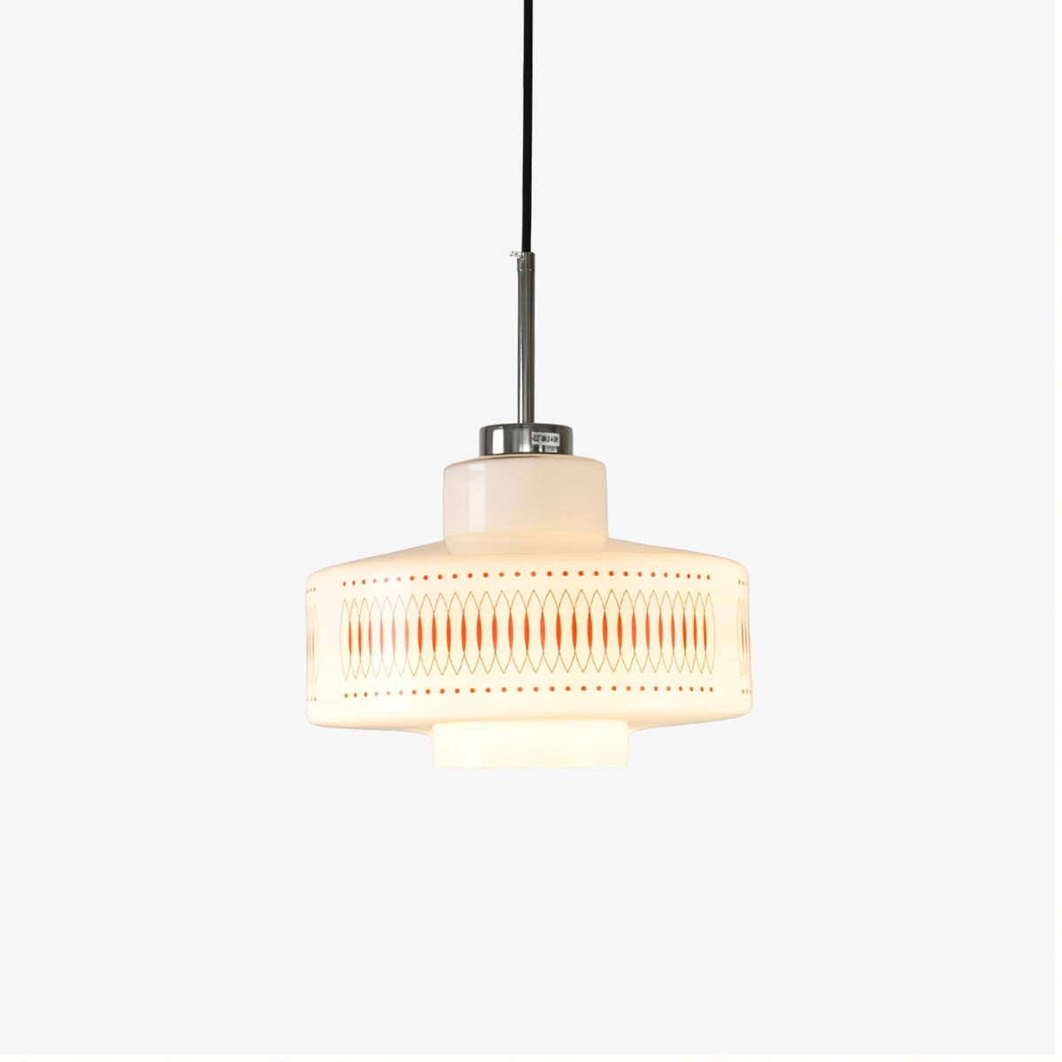 Anna Geometric Glass Pendant Light with Chrome Finish