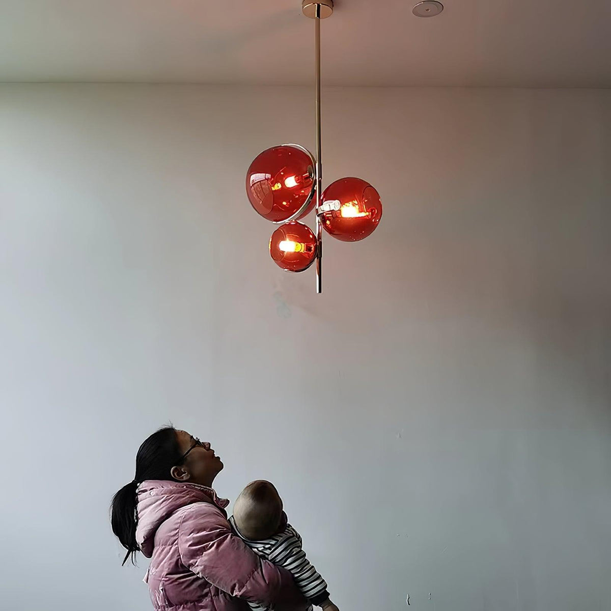 Another Day Chandelier – Modern Glass and Iron Pendant Light