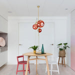 Another Day Chandelier – Modern Glass and Iron Pendant Light