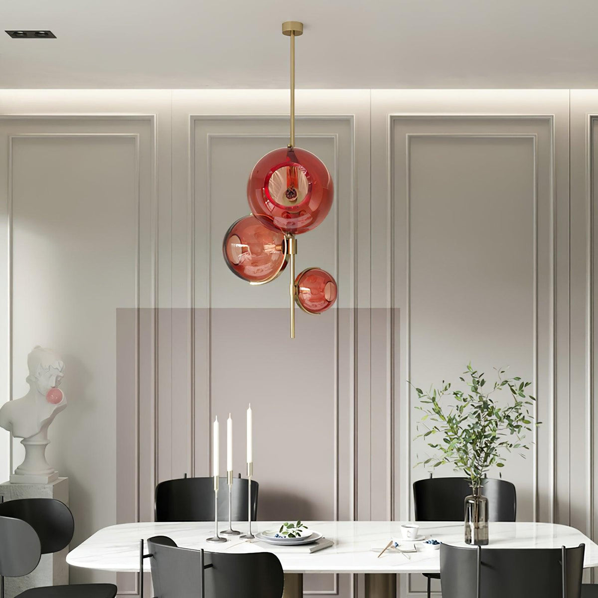Another Day Chandelier – Modern Glass and Iron Pendant Light