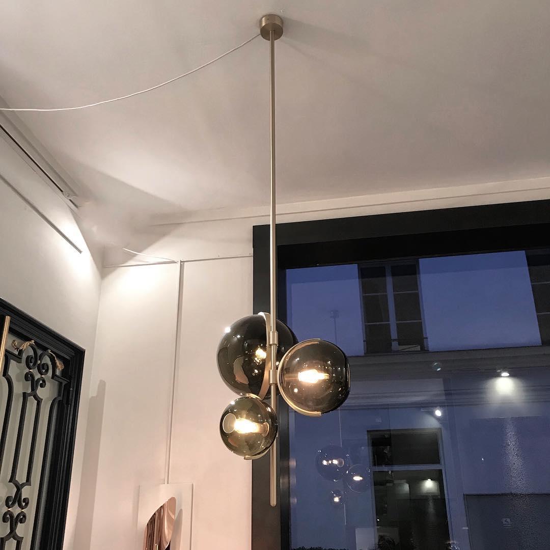Another Day Chandelier – Modern Glass and Iron Pendant Light