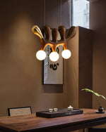 Sculptural Wooden Pendant Light with Brass Accents for Modern Interiors